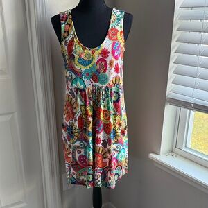 Floral Multicolor Dress / Bathing Suit Coverup
Side pockets